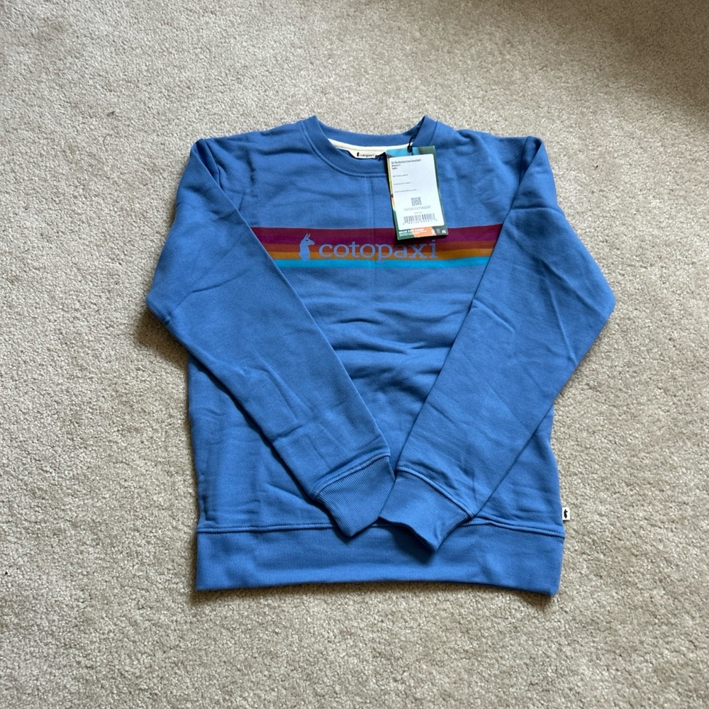 ey-018 NWT Womens Size S Cotopaxi On The Horizon Crew Sweatshirt｜Blue